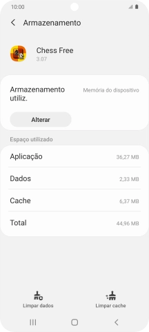 Prima Limpar cache.