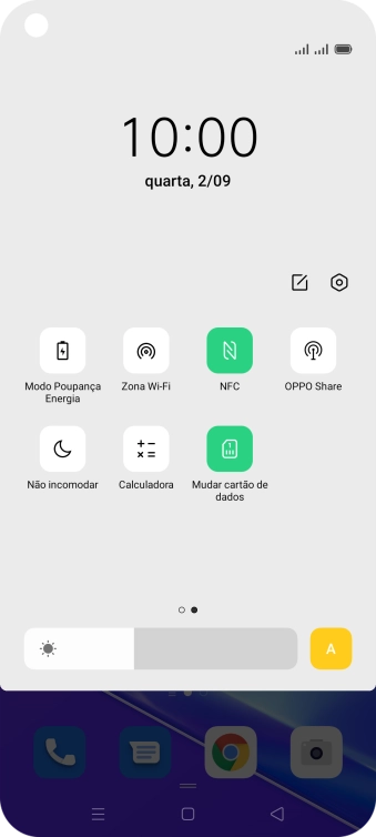 Prima Modo Poupança Energia para ativar a função.