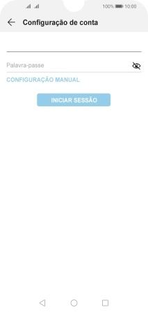 Prima Palavra-passe e introduza a password da sua conta de e-mail.