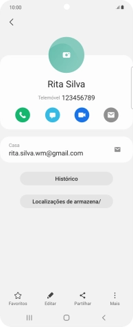 Prima o ícone de chamada.