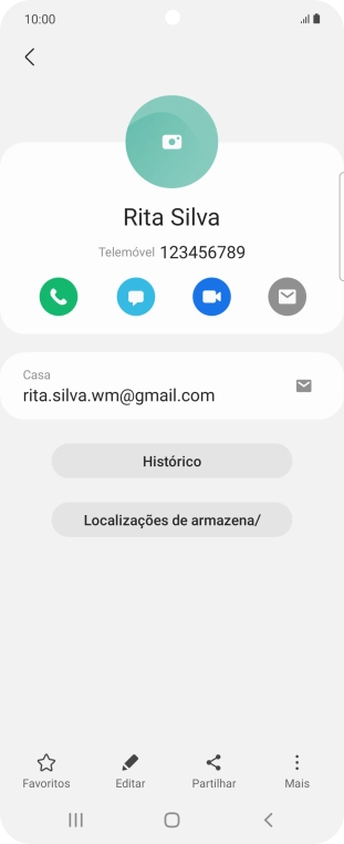 Prima o ícone de chamada.
