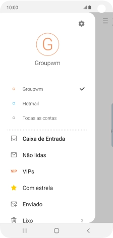 Prima o ícone de definições.