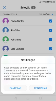 Prima CONTINUAR.