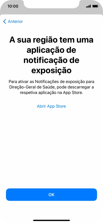 Prima Abrir App Store e siga as indicações no ecrã para descarregar e instalar a app.