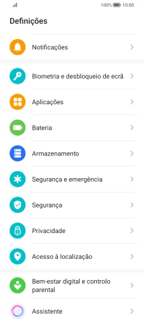 Prima Biometria e desbloqueio de ecrã.