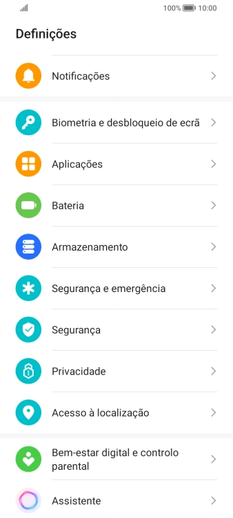 Prima Biometria e desbloqueio de ecrã.