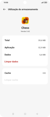 Prima a tecla de início para terminar e voltar ao ecrã inicial.