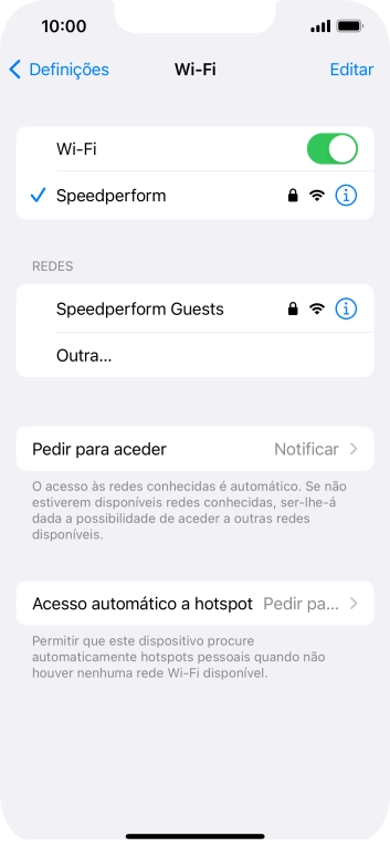 Para voltar ao ecrã inicial, deslize o dedo de baixo para cima a partir da base do ecrã.