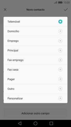 Prima o tipo de número pretendido.