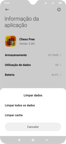 Prima Limpar cache.