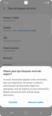 Prima Remover dados.