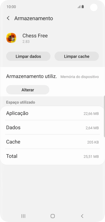 Prima Limpar cache.