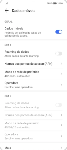 Prima Nomes dos pontos de acesso (APN).