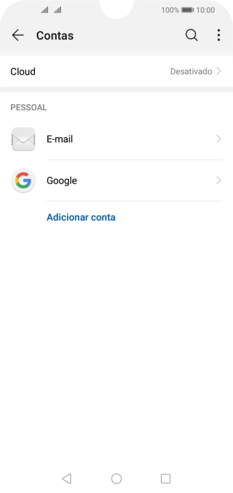 Prima o ícone de menu.