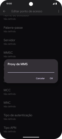 Introduza iproxy.vodafone.pt e prima OK.