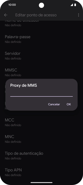 Introduza iproxy.vodafone.pt e prima OK.