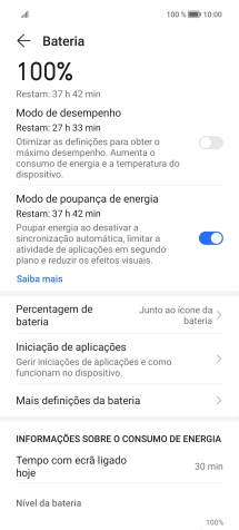 Para voltar ao ecrã inicial, deslize o dedo de baixo para cima a partir da base do ecrã.