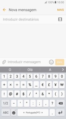 Prima os algarismos ou os caracteres especiais pretendidos.