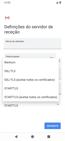 Prima Nenhum para desativar a função.
