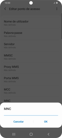 Introduza 01 e prima OK.