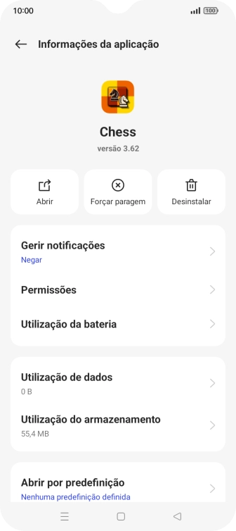 Prima Utilização do armazenamento.