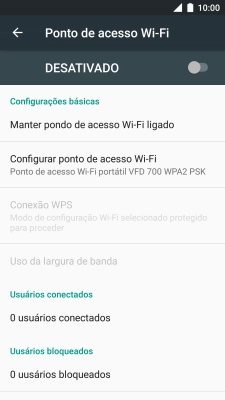 Prima Configurar ponto de acesso Wi-Fi.