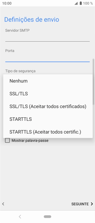 Prima Nenhum para desativar a função.