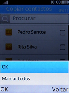 Escolha Marcar todos.