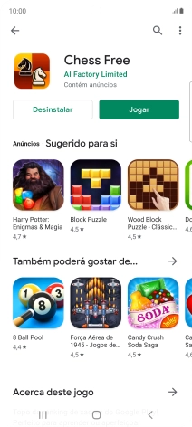 Prima a tecla de início para terminar e voltar ao ecrã inicial.