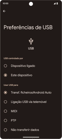 Prima Transf. ficheiros/Android Auto.