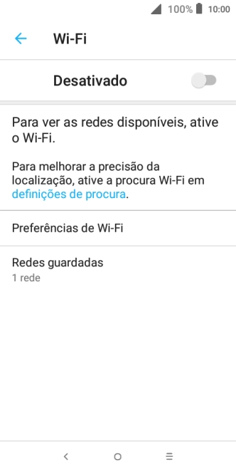 Prima o indicador para ativar a função.