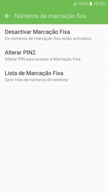 Prima Desactivar Marcação Fixa para desativar a marcação permitida.