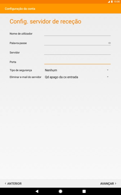 Prima a lista suspensa junto a 