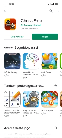 Prima a tecla de início para terminar e voltar ao ecrã inicial.