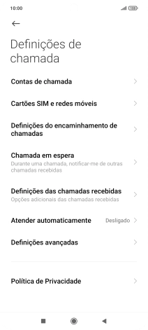 Prima Definições do encaminhamento de chamadas.
