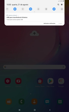 Prima Tocar para outras opções USB..