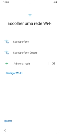Prima a rede Wi-Fi pretendida.
