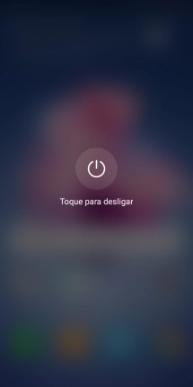 Prima Toque para desligar.
