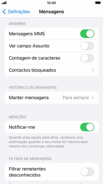 Prima a tecla de início para terminar e voltar ao ecrã inicial.