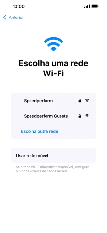 Prima a rede Wi-Fi pretendida.