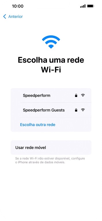 Prima a rede Wi-Fi pretendida.