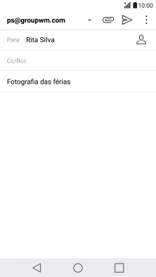 Prima o campo de escrita e introduza o nome de utilizador da sua conta Google.