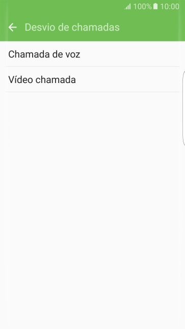 Prima o tipo de desvio pretendido.