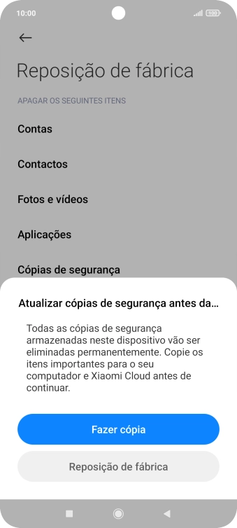 Prima Reposição de fábrica.