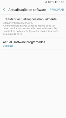 Prima Transferir actualizações manualmente. Se existir uma nova versão de software disponível, será agora indicado no ecrã. Siga as indicações no ecrã para atualizar o software do telefone.