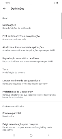 Prima Atualizar automaticamente aplicações.