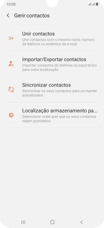 Prima Importar/Exportar contactos.