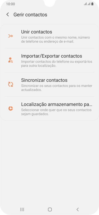Prima Importar/Exportar contactos.