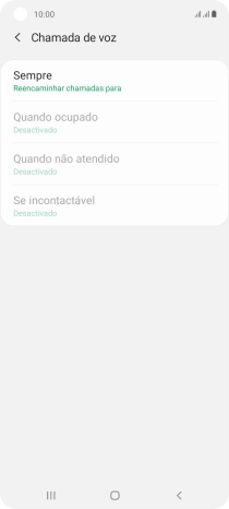Prima o tipo de desvio pretendido.