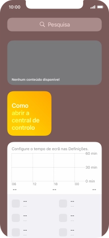 Mantenha premida por um instante a pilha de widgets pretendida.